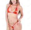 Estilo Noturno Lingerie Sexy Biquíni Couro Patente 3 Peças Multicor Opcional Venda por Atacado Entrega Tentação de Praia