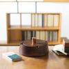 Cenicero de Madera Maciza Estilo Chino Nuevo con Tapa para Evitar Cenizas Volantes, Hogar Oficina, Sala de Estar de Alta Gama, Adornos Creativos, Cenicero de Madera