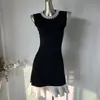 Colete estilo francês com adornos de pérolas, saia de cauda de peixe, vestido de verão elegante sem mangas estilo Hepburn, novo vestido de alta costura para socialite