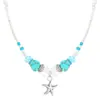Collar de Estrella de Mar Bohemio para Mujer Ins Creativo Cadena para Clavícula con Concha y Perlas Joyería de Collar Personalizado Europeo y Americano