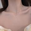Collar con colgante redondo de plata 925 con letra H, diseño de marca, cadena de clavícula para mujer, accesorios ligeros de lujo exquisitos