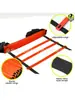 Corda preta de 42cm, tablet laranja, escada ágil, escada de velocidade, escada de treinamento, adequada para futebol, futebol, fitness, ritmo