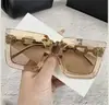 Gafas de sol cuadradas simples de montura grande para mujer, adelgazantes, protección UV, modernas, elegantes, versátiles para salir, gafas de sol unisex