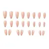 Uñas postizas de uso diario para el trabajo, con diseño de lunares y glitter nude, realzan el tono de piel, listas para usar, disponibles para venta al por mayor