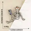 Etiqueta de Bordado por Computadora Lixin Calavera Divertida Leyendo Parche de Bordado DIY Parche para Ropa Accesorios Parche Termoadhesivo Parche de Tela