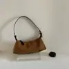 Nueva Colección Otoño/Invierno 2026: Bolso de ante de alta gama para debajo del brazo para mujer, Bolso de hombro/bandolera retro, Bolso de mano pequeño versátil para el día a día