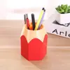 Porta-lápis de cor criativo com cabeça de lápis de cor multi-funcional com contraste de cores, material de escritório criativo para estudantes da Coreia do Sul, porta-canetas de armazenamento para mesa