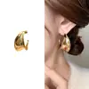 Pendientes Personalizados de Moda Europea y Americana Chapados en Oro Real Joyería de Diseño de Nicho de Alta Gama Pendientes Curvos Brillantes Transfronterizos para Damas