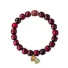 Pulsera de Gourd de Sándalo Rojo Natural con Cuentas para Mujer Estilo Chino Moda Literaria Sándalo Verde Wenwan Naifu Pulsera al por Mayor