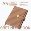 Cuaderno Casual A5 con Hebilla de Piel de Grano Libro de Registro para Reuniones de Negocios Bloc de Notas de Oficina Venta al por Mayor Logo Personalizado