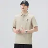 Ropa de Hombre Xintang 2026 Producto Nuevo de Verano Camisa Polo de Manga Corta Estampada en Silicona Tridimensional Delgada Camiseta para Hombre Top