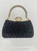 Nuevo Bolso de Noche de Lujo de Gama Alta para Damas, Bolso de Lujo Ligero Incrustado con Diamantes, Bolso de Mano Moderno y Versátil para Banquetes, Venta al por Mayor Transfronteriza