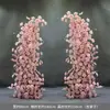 Adereços de Casamento: Arco Floral em Forma de Chifre, Cenário de Palco, Painel Curvo Pronto para Casamento ao Ar Livre