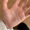 Colar de cabaça em prata de lei S925, nicho e versátil, com toque de alta qualidade, não desbota, banhado a ouro, moderno, simples e de luxo leve