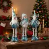 Ropa de punto de felpa elástica estilo Papá Noel, Muñeco de nieve, Reno, Muñecos creativos para ambiente navideño