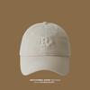 Gorra de béisbol de circunferencia de cabeza grande para mujer estilo coreano que hace que la cara se vea pequeña con logo R otoño e invierno copa profunda con visera gorra deportiva moderna versátil para hombre