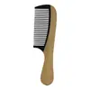 Peine de Bambú y Baquelita de Operación Directa, Peine de Empalme, Peine de Madera Curvo de Dientes Anchos, Peine Doméstico para Hombres y Mujeres, de Dientes Densos, Antiestático