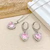 Colar Estilo Coreano Coração Colorido Zircônia Colar Acessórios para Mulheres Japoneses e Coreanos Mais Vendidos Luxo Leve Nicho Corrente da Clavícula Acessórios