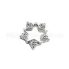 Pendientes de Titanio F136 Estrella de Cinco Puntas Incrustada con Circonita Clavos para el Cartílago de la Oreja Transfronterizos G23 Aleación de Titanio Joyería para Perforaciones Estrella en la Cabeza Clavos para Labios