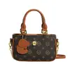 Bolsa transversal 2026 nova tendência moda bolsa de mão bolsa de ombro versátil clássica Boston bolsa almofada estampada