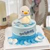 Accesorios de decoración en stock vamos pato decoración de pastel caricatura patito suministros creativos para decoración de pastel infantil