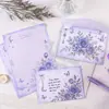Set de Papel de Carta Mariposa Lunar Rosa Morada Estilo Ins Coreano de Alto Valor Mensajes Románticos para Cumpleaños Escritos a Mano Papel con Membrete