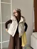 Nuevo Chaleco de Algodón Otoño e Invierno Estilo Coreano para Mujer Holgado Cuello Alto Holgado Atuendo de Mejor Amiga Chaleco de Algodón Ropa de Abrigo Chaqueta Versátil