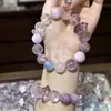 Pulsera Natural de Fábrica Cristal Rosa Starlight Hielo Transparente Amatista Cristal Amarillo Torre Pulsera de Piedra Natal para Atraer la Fortuna para Mujeres Transmisión en Vivo