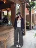 Cardigan Listrado de Manga Longa com Caimento Solto Emagrecedor Feminino Coreano Retro Color-Block Casual Top Tendência Outono de 2026