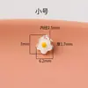 Plata S925 Pegamento Estilo Coreano Plumeria Colgante Sólido Pulsera de Cuerda Trenzada con Cuentas Hecha a Mano Material de Accesorios de Plata