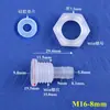 Conector de Passagem Reta Baffle de Plástico Rosca M5~M16 Painel Meio Passante Pagoda Direto com Porca Arruela Pode ser Fixado Diretamente