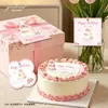 Etiqueta de cumpleaños rosa novedosa, tacto de alta gama, para floristerías, panaderías, tarjetas de cumpleaños, ramos de flores, etiquetas para decoración de pasteles