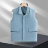 Algodón plumón de invierno cuello alto chaqueta de algodón engrosada chaleco ropa para trabajo voluntario al aire libre chaleco logo personalizado