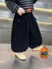 Ropa de Invierno para Niños Botón Triangular de Terciopelo Pantalones Casuales Estilo Coreano Mono Infantil Pantalones de Linterna Sueltos de Terciopelo Pantalones para Bebé