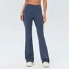 Pantalones de yoga acampanados de cintura alta transfronterizos para mujer, cintura trasera en forma de V, levanta glúteos, ligeramente acampanados, fluidos, elásticos, adelgazantes, pantalones de pierna ancha
