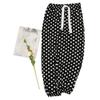 Pijama de Seda Hielo de Verano para Mujer, Pantalones de Playa Talla Grande, Pantalones Anti-Mosquitos, Pantalones de Casa para Mujer, Estilo Étnico de Viaje
