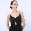 Collar de metal con explosiones de Amazon, joyería transfronteriza de comercio exterior, hilo geométrico simple, cadena de suéter de moda para mujer larga