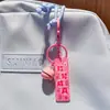 Chaveiro Pingente Flor Rosa Palavra Homófona Acrílico Lado Duplo Texto de Bênção Joia para Pendurar na Bolsa Pequenos Artigos