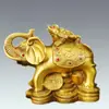 Latón sobre los adornos de sapo dorado grandes y medianos trompeta montando decoración del hogar artesanías