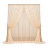 Cortina de gasa de malla blanca exclusiva transfronteriza para fiesta de boda al aire libre, fondo de decoración de chifón, arco de boda de organza