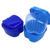Caja para guardar dentaduras postizas de boca completa, caja para guardar dentaduras postizas, caja para guardar dientes, caja para limpiar con soporte para colador.