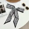 Pañuelo de Seda Flor de Anacardo Tira Larga Nueva Moda Pañuelo Pequeño Estilo Coreano Pañuelo para la Cabeza Coleta Cinta para el Cabello Cinturón