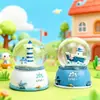 Set Completo de Muñecos de Té con Leche Periféricos de Dibujos Animados Anime, Bolas de Cristal Luminosas, Juguetes de Resina para Niños, Decoraciones de Escritorio, Luces Nocturnas