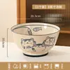 Cuenco Cerámico Gato de la Suerte para Uso Doméstico Nuevo Modelo 2026 Cuenco para Sopa Cuenco para Fideos Plato Plato Grueso Color Bajo Esmalte Set de Cuencos y Platos Artesanales