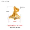 Fecho Pingente Flor de Pera Pérola Prata Esterlina S925 Fecho Ouro 18K Fecho Tampa Flor Pequena Fecho Pino Porta Vazio Fecho Universal Acessórios DIY