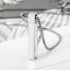 Collar de Acero de Titanio Versátil de Alta Gama con Diseño de Nicho Simple Elegante de Pilar Largo Popular Europeo y Americano Transfronterizo para Amazon