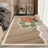 Alfombra de noche resistente a las manchas, sencilla, con flores pequeñas, a prueba de frío, cálida, tipo cachemira, manta de noche, para uso doméstico, resistente al desgaste, fácil cuidado, manta para ventanal