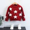 Suéter de Punto Cálido y Elegante para Niños, Manga Larga, Cuello Redondo, Estrella de Cinco Puntas, Nuevo Otoño e Invierno 2026
