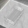 Caixa de Armazenamento de Acrílico Grande Capacidade Cesta para Armazenamento de Cosméticos e Lanches Rack para Armazenamento de Produtos de Skincare Cesta Plástica Retangular