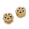 Novas Contas Espaçadoras Francesas de Alta Qualidade Cravejadas com Diamantes Aço Inoxidável Revestido a Vácuo Cor Duradoura Espaçador Cristal Material para Miçangas DIY